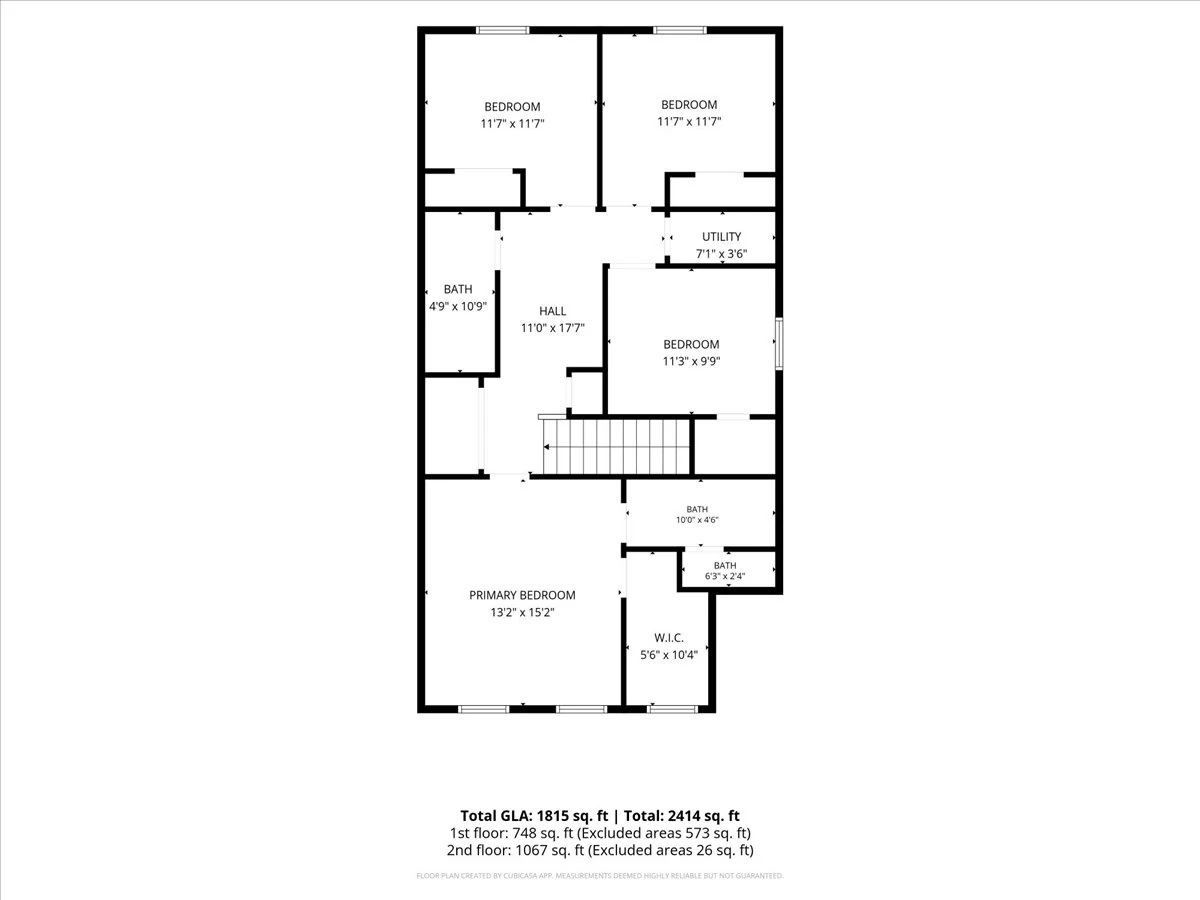2nd floor plan for 4225 Meadowview Lane