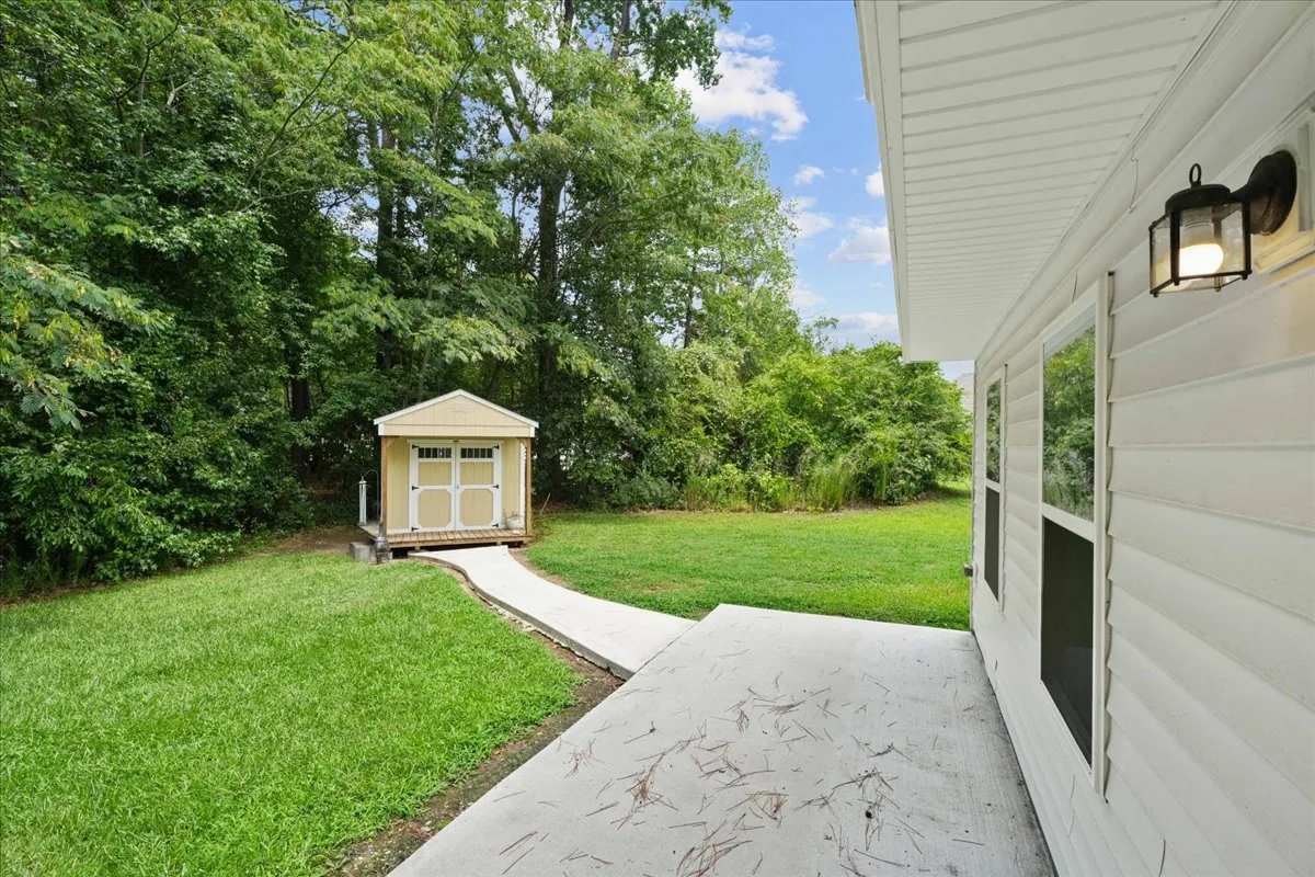 Patio and side yard